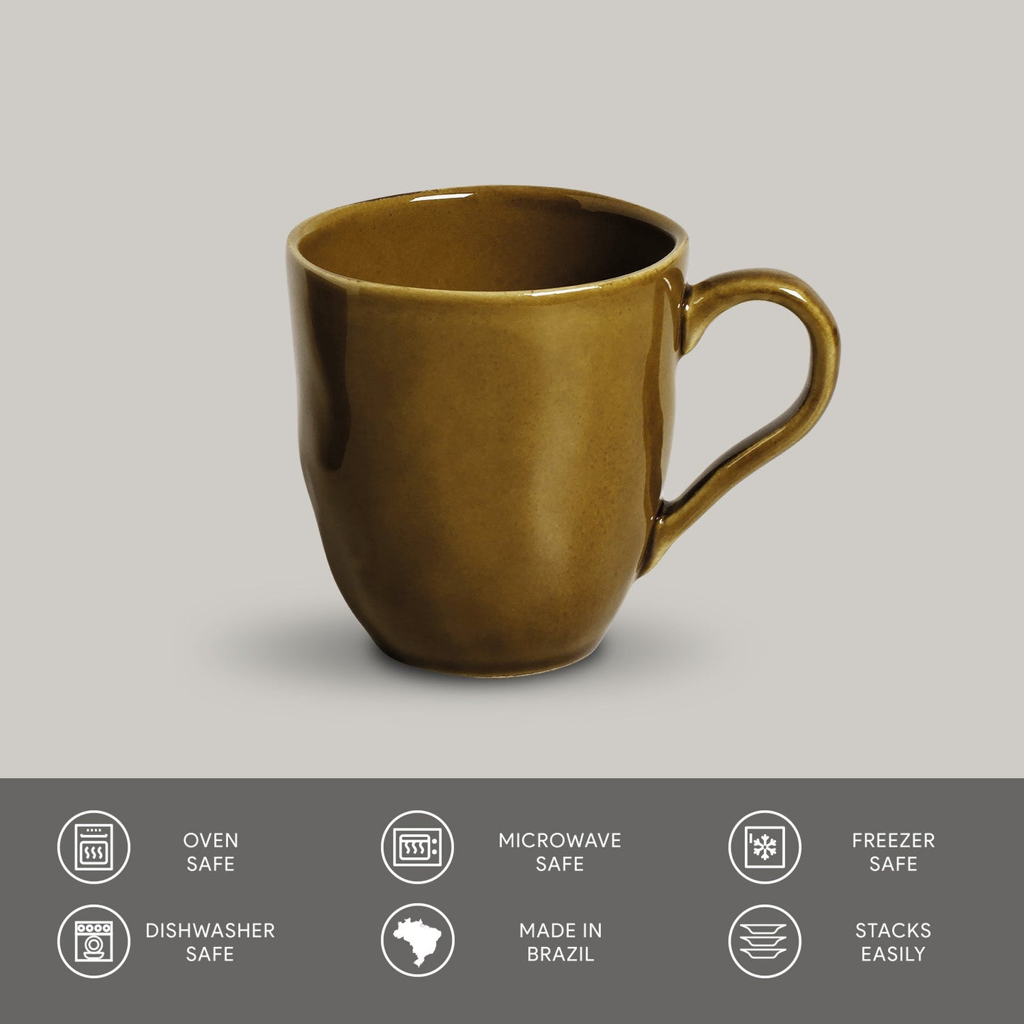 Porto Brasil AMBER ORGANIC MUG dia. 9.23 oz.  SKU: '1131477101