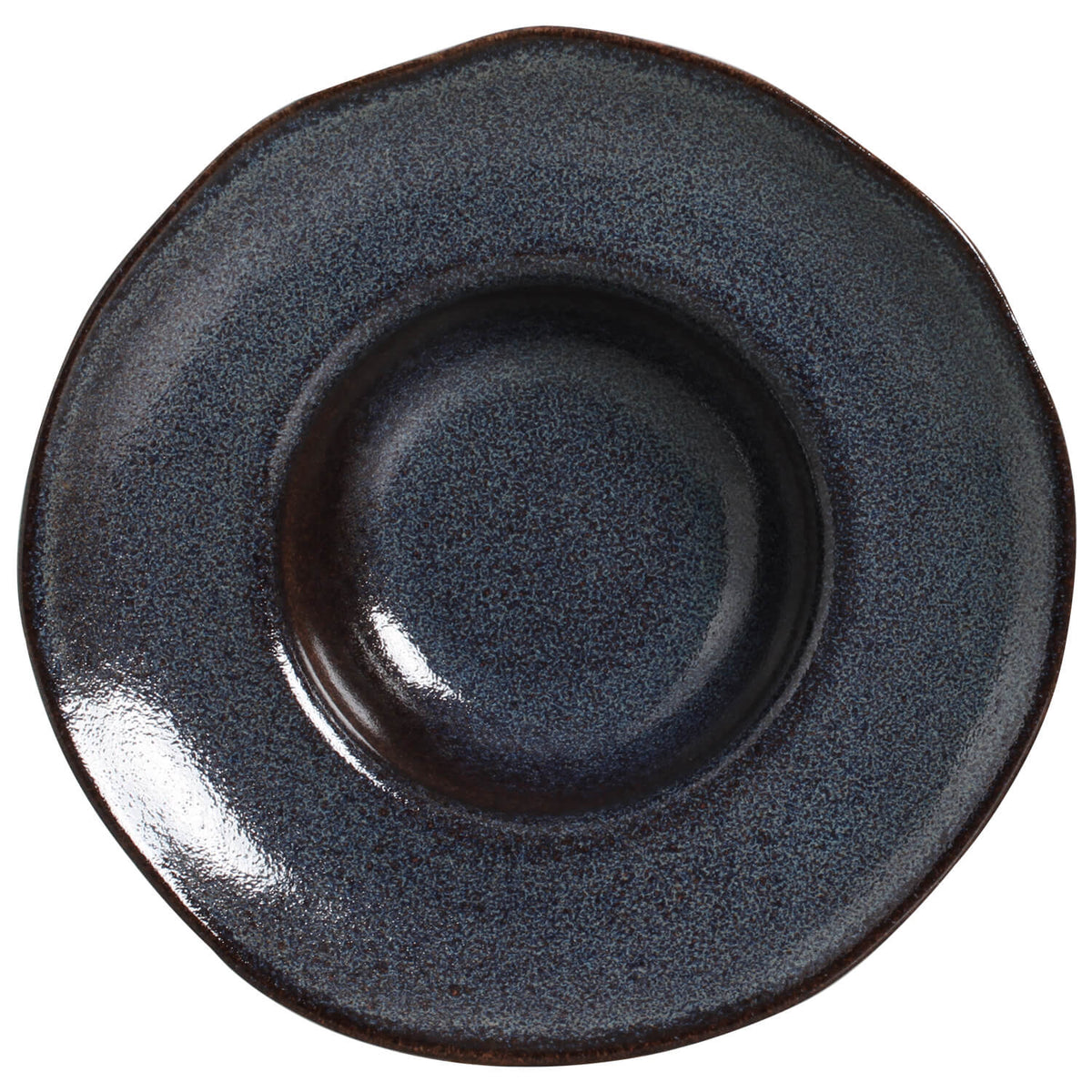 Porto Brasil TITANIUM DEEP RIM PLATE STONEWARE dia. 11.02x2.56" SKU: '12014109401