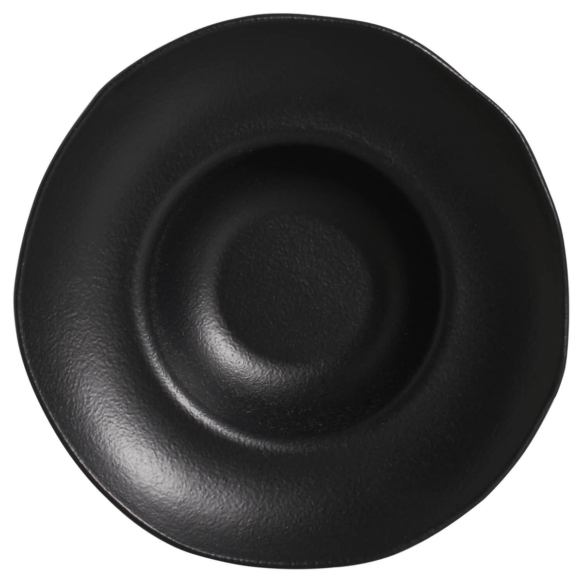 Porto Brasil MATTE BLACK DEEP RIM PLATE STONEWARE dia. 11.02x2.56" SKU: '1201473901