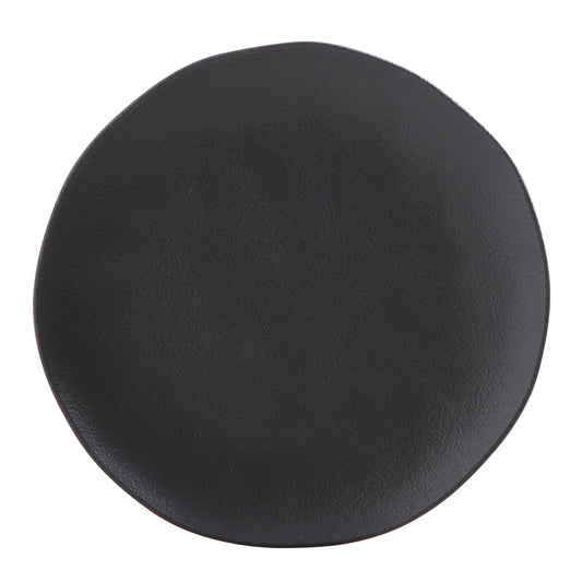 Porto Brasil MATTE BLACK DINNER PLATE ORGANIC STONEWARE dia. 10.43"  SKU: '121473901