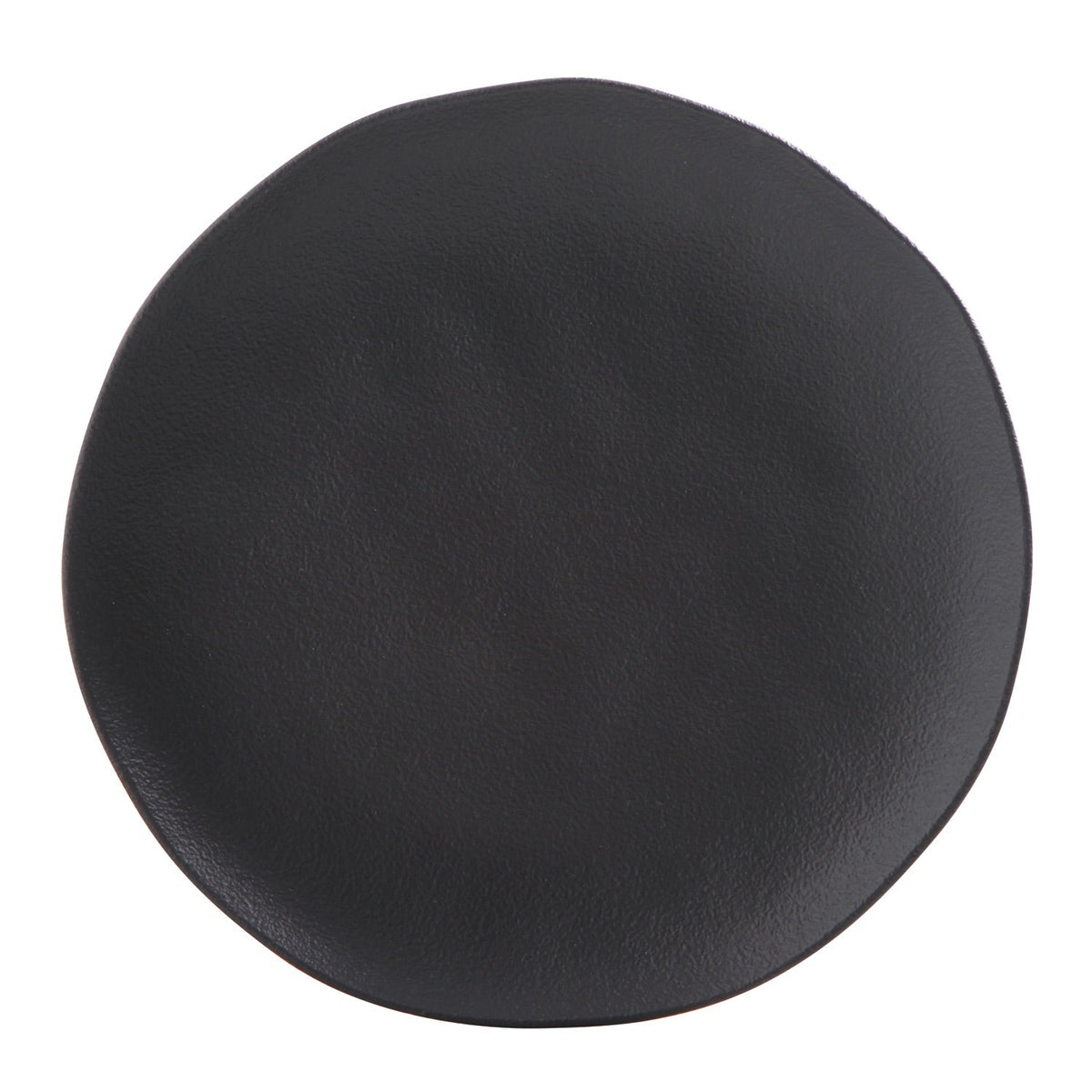 Porto Brasil MATTE BLACK DINNER PLATE ORGANIC STONEWARE dia. 10.43" SKU: '121473901