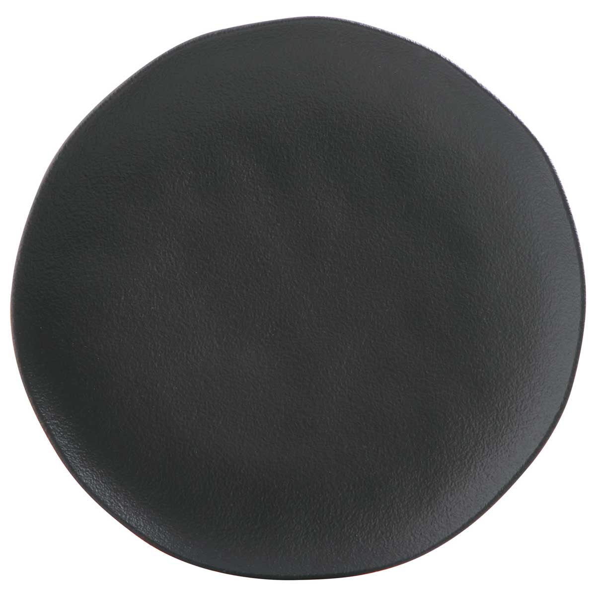 Porto Brasil MATTE BLACK DINNER PLATE ORGANIC STONEWARE dia. 10.43" SKU: '121473901