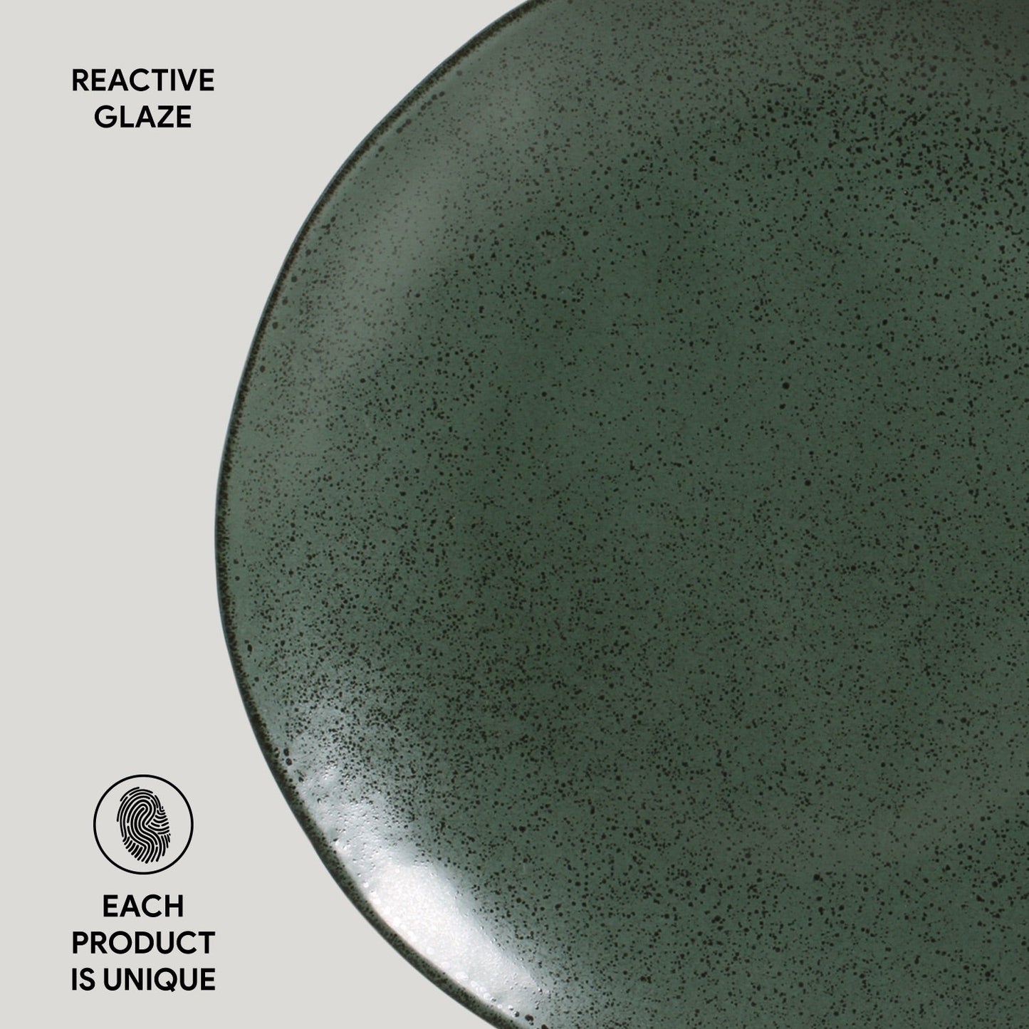 Porto Brasil GREENERY DINNER PLATE ORGANIC STONEWARE dia. 10.43" SKU: '121495801