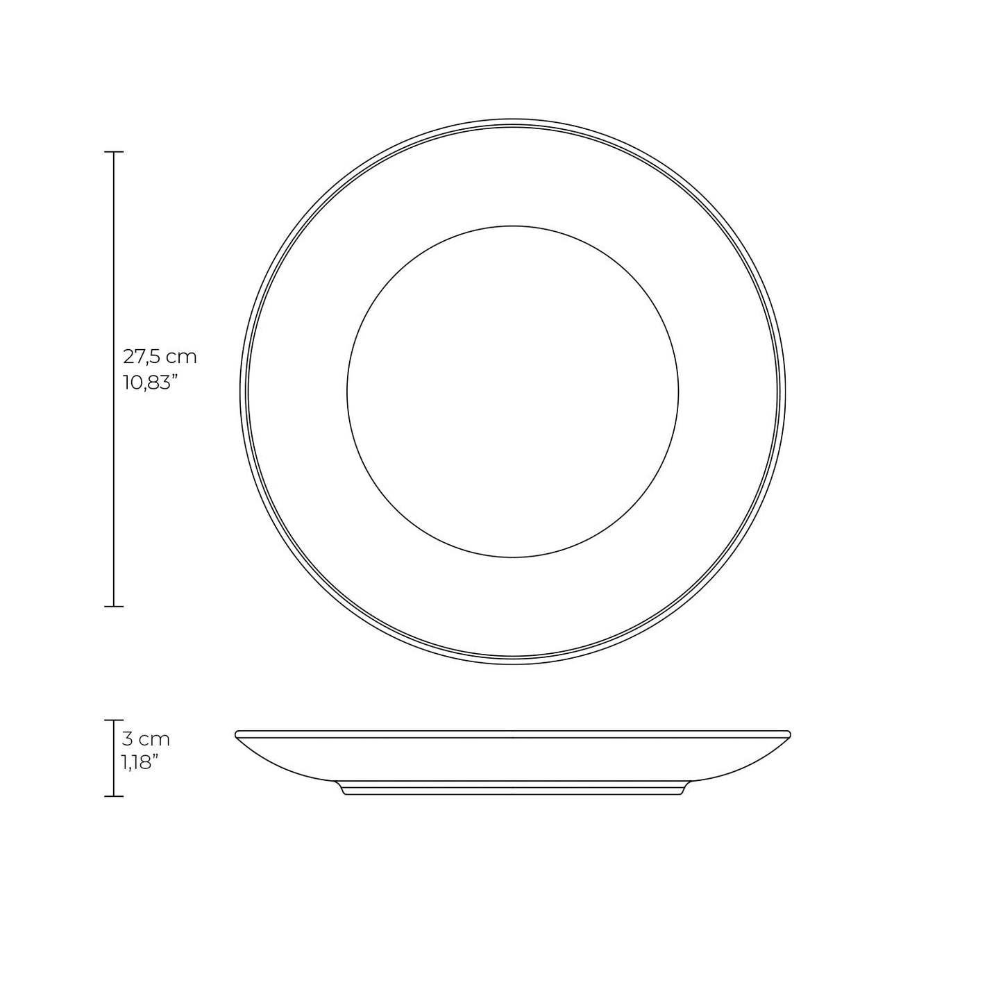 Porto Brasil AURORA DINNER PLATE COUP dia. 10.23" SKU: '1226119901