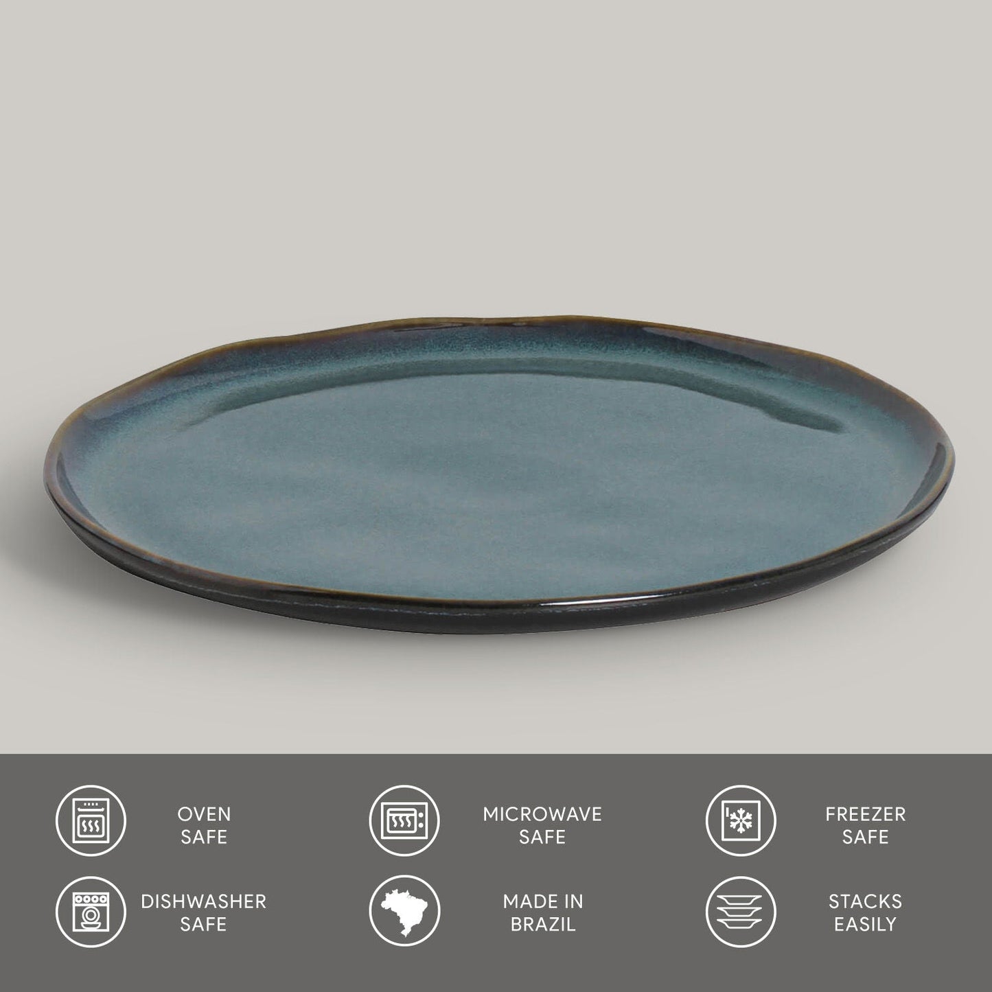 Porto Brasil OCEANO DINNER PLATE BIO STONEWARE dia. 10.83" SKU: '1231106701