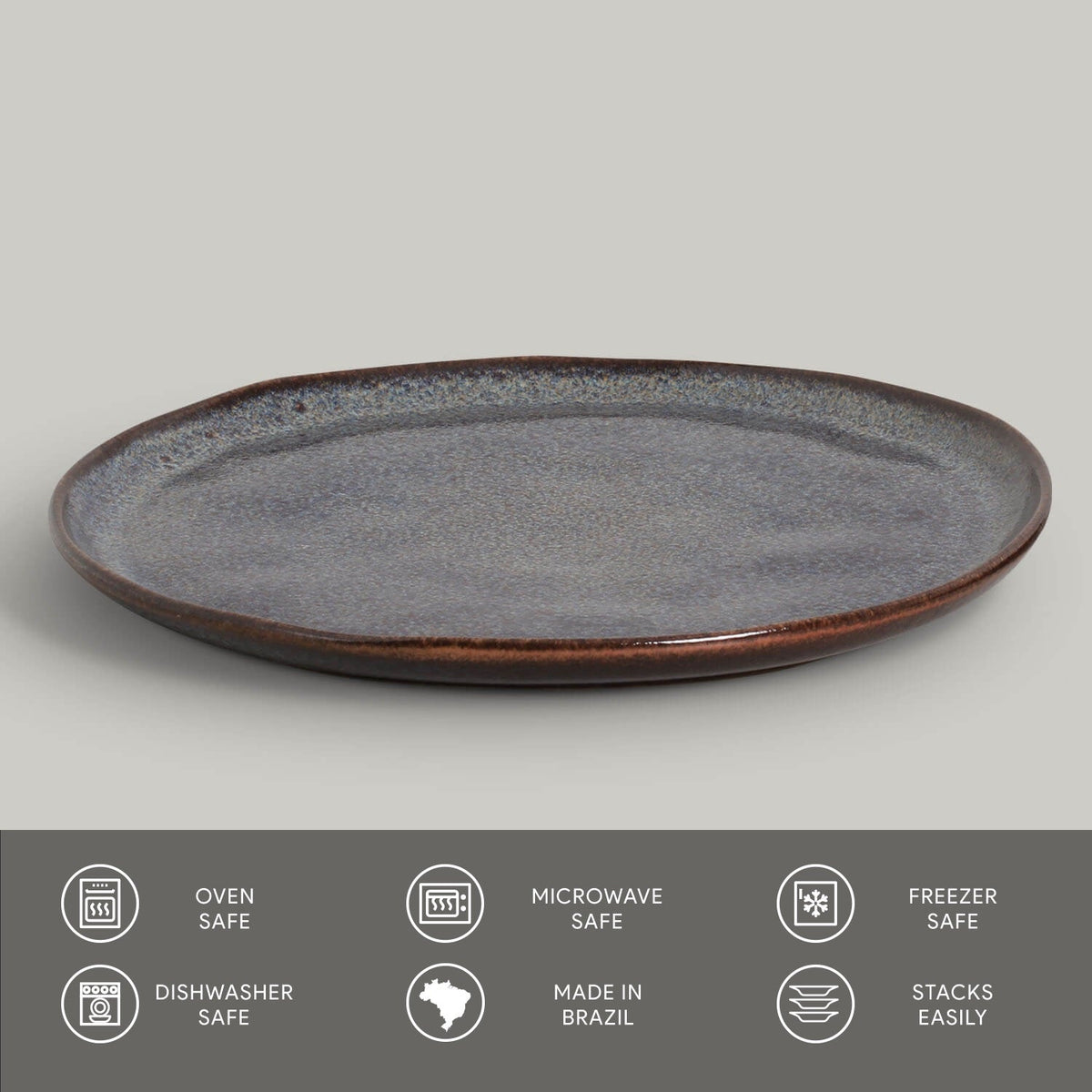 Porto Brasil TITANIUM DINNER PLATE BIO STONEWARE dia. 11.42" SKU: '1231109402