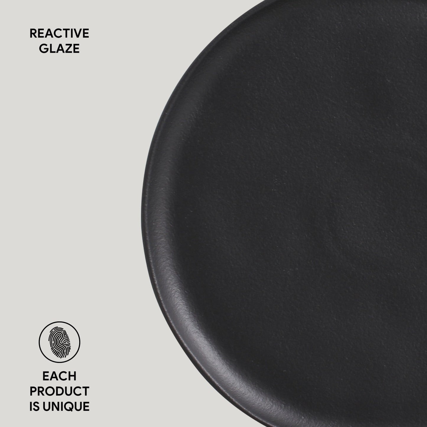 Porto Brasil MATTE BLACK DINNER PLATE BIO STONEWARE dia. 11.42" SKU: '123173902