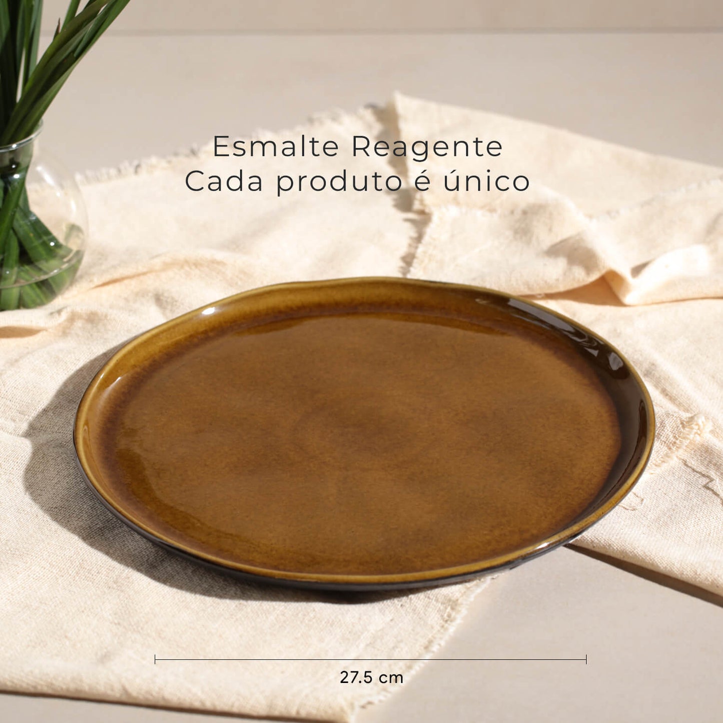 Porto Brasil AMBER DINNER PLATE BIO STONEWARE dia. 10.83" SKU: '123177101
