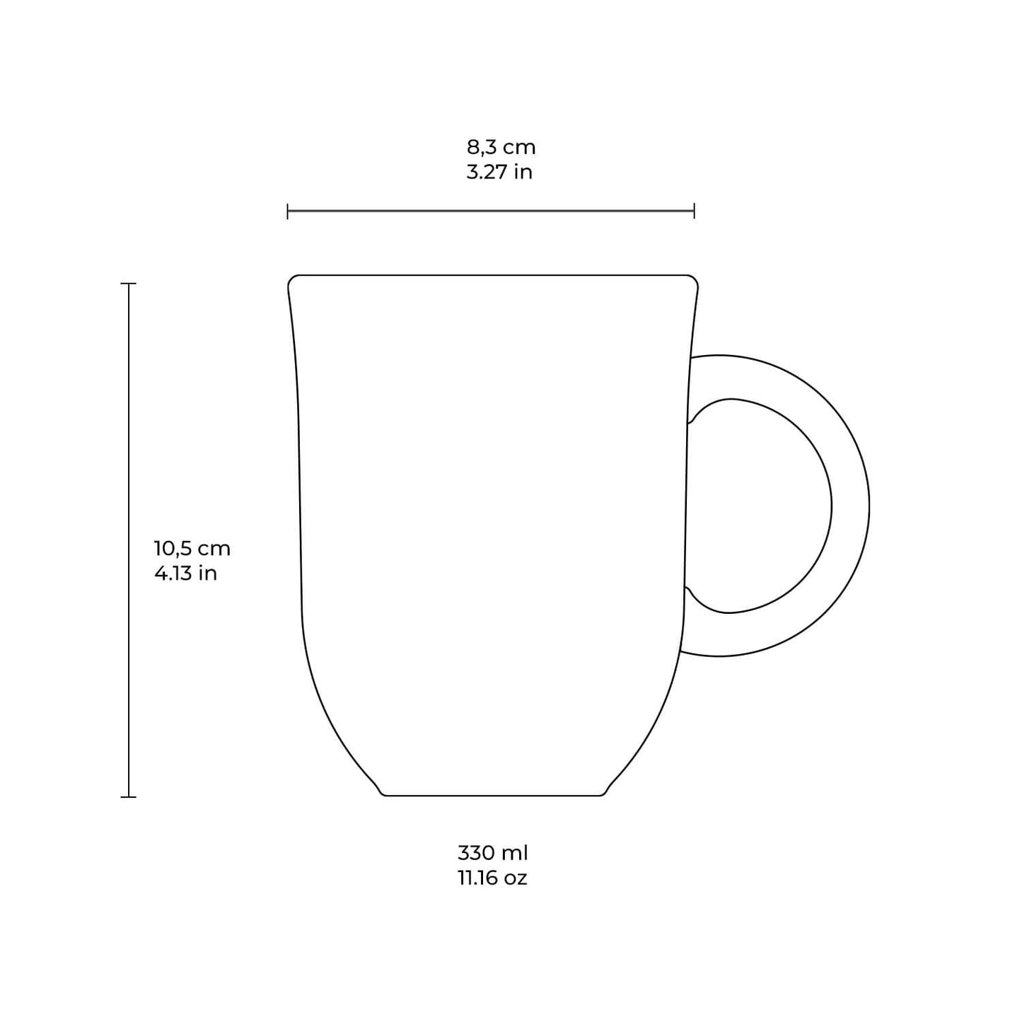 Porto Brasil AMBER COUP MUG 11.16 oz. SKU: '1232677102