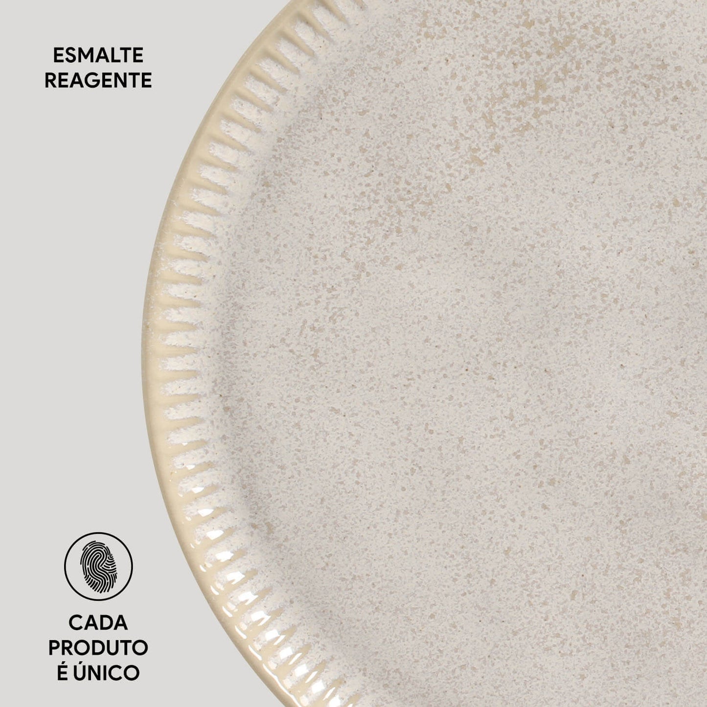 Porto Brasil LATTE LINHAS DINNER PLATE STONEWARE dia. 10.83" SKU: '1261108501