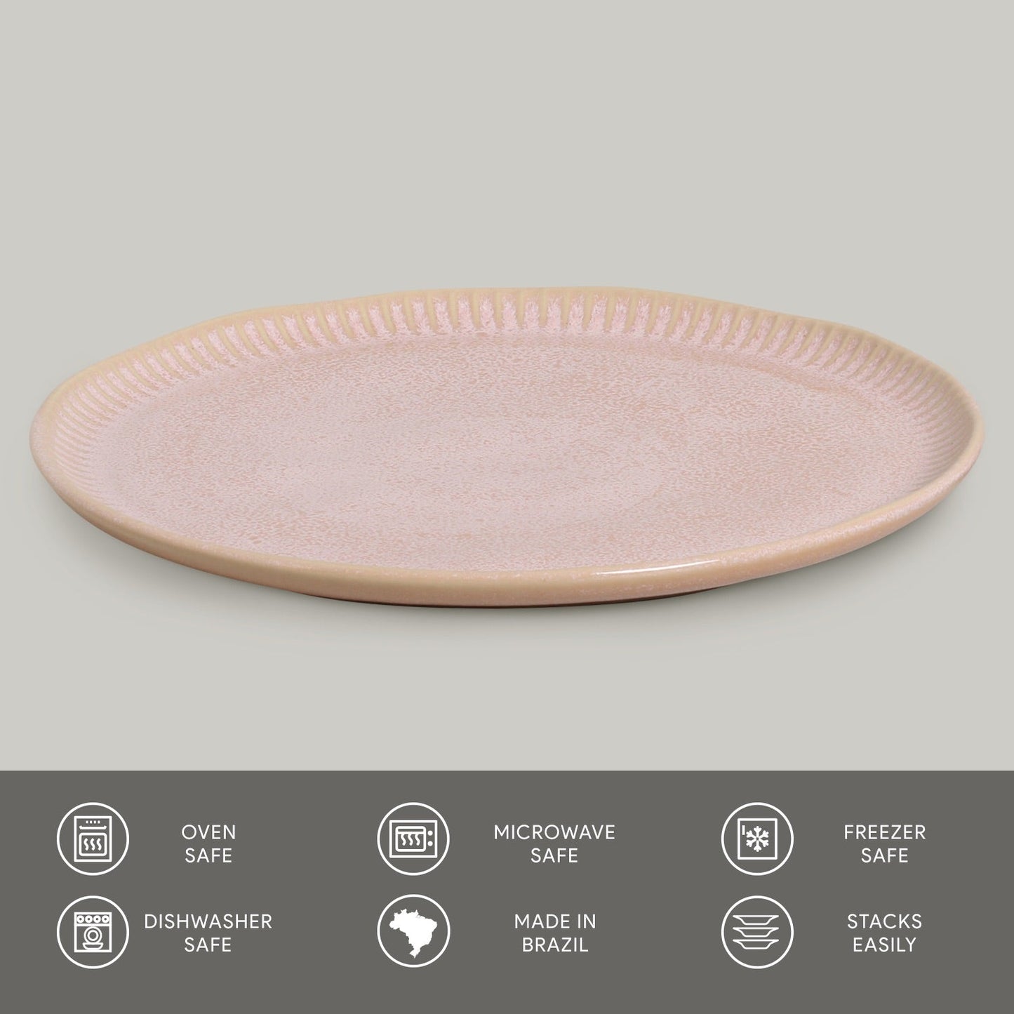 Porto Brasil LITCHI LINHAS DINNER PLATE STONEWARE dia. 10.83" SKU: '1261109201