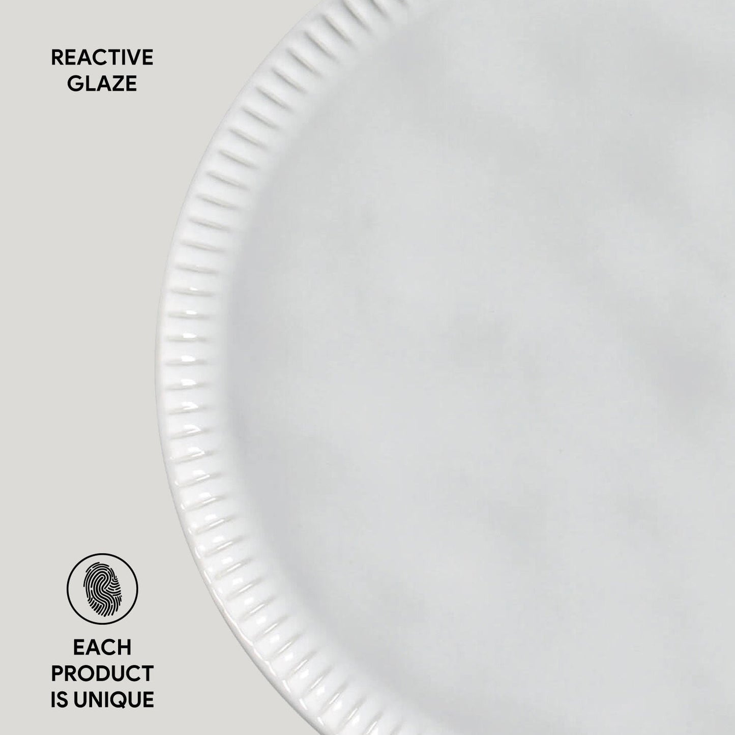 Porto Brasil NEW WHITE LINHAS DINNER PLATE STONEWARE dia. 10.83" SKU: '1261119801