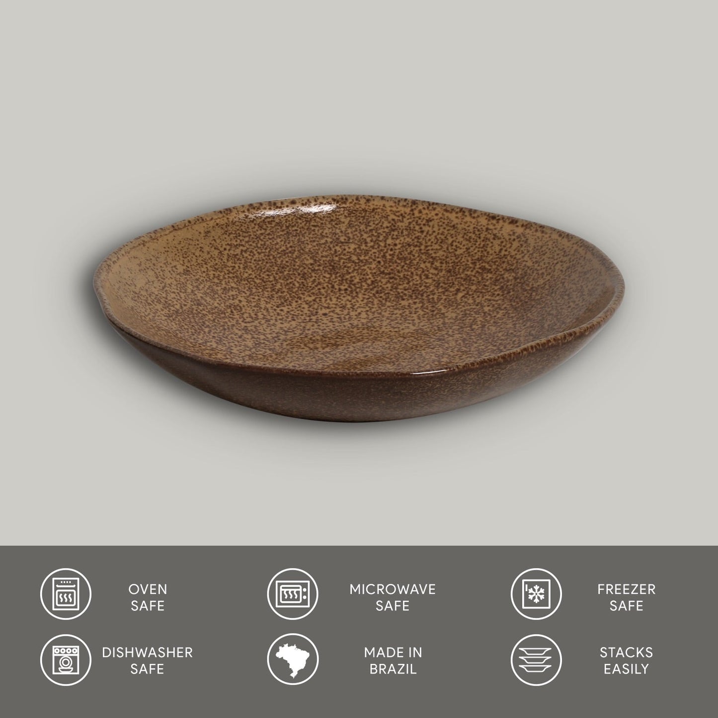 Porto Brasil DIJON SOUP PLATE ORGANIC STONEWARE dia. 8.35" SKU: '1314105801