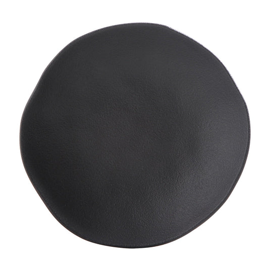 Porto Brasil MATTE BLACK SOUP PLATE ORGANIC STONEWARE dia. 8.35"  SKU: '131473901