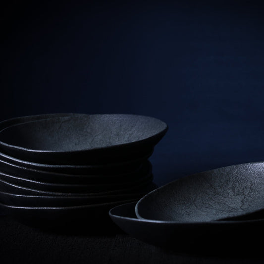 Porto Brasil CHROMIUM SOUP PLATE ORGANIC STONEWARE dia. 8.35"  SKU: '131474601