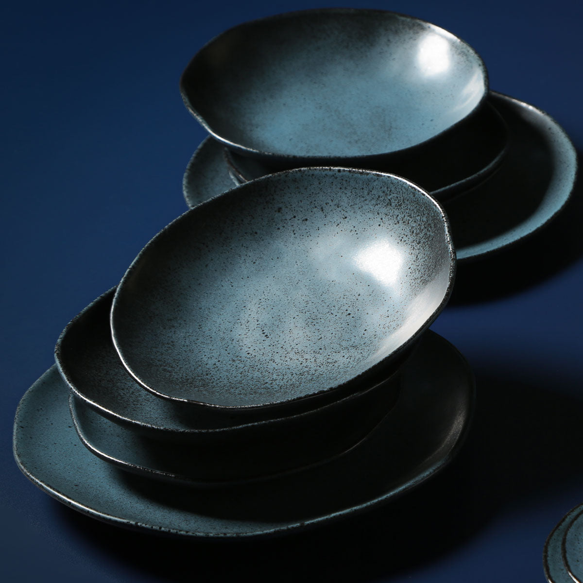 Porto Brasil NIGHT SKY SOUP PLATE ORGANIC STONEWARE dia. 8.35" SKU: '131481301