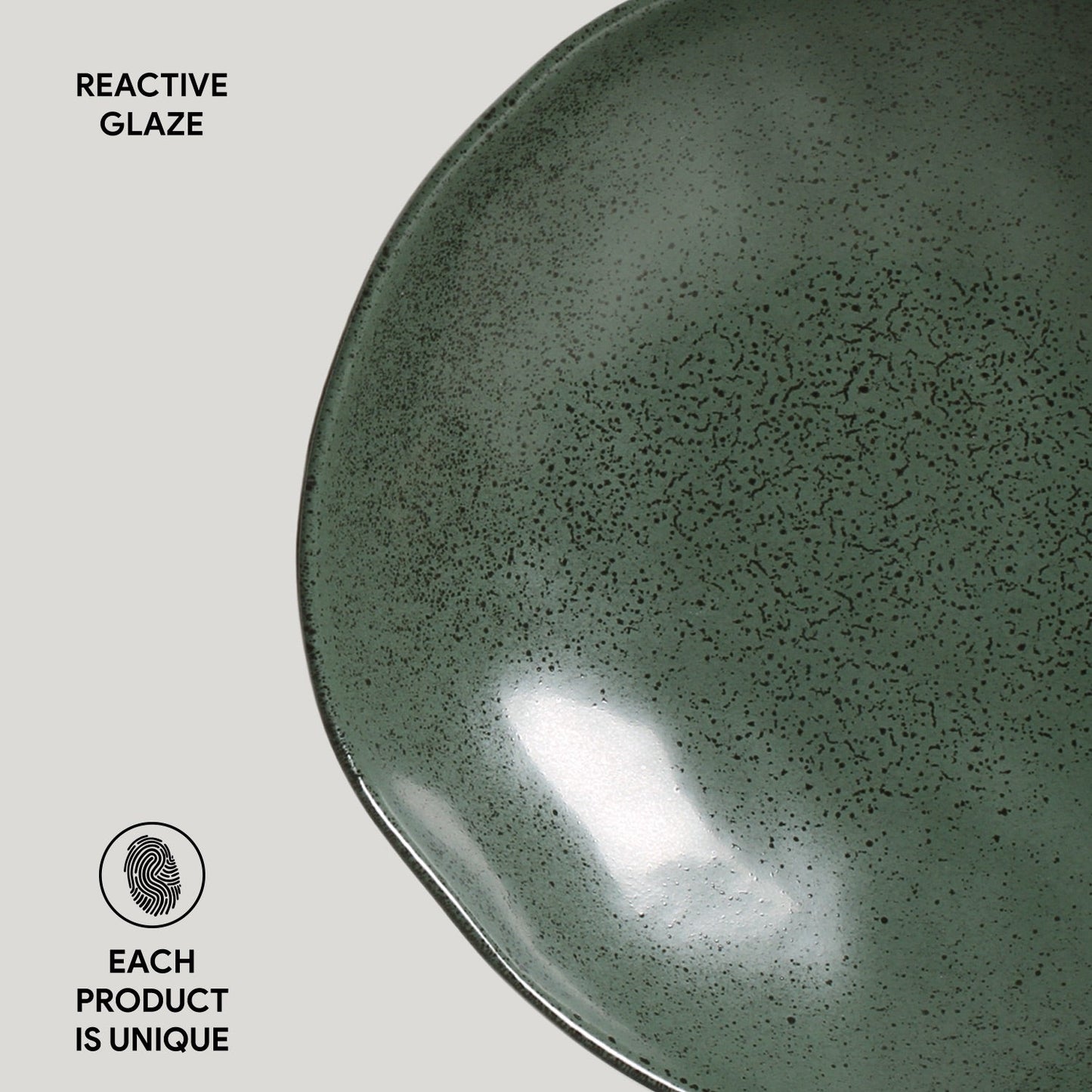 Porto Brasil GREENERY SOUP PLATE ORGANIC STONEWARE dia. 8.35" SKU: '131495801