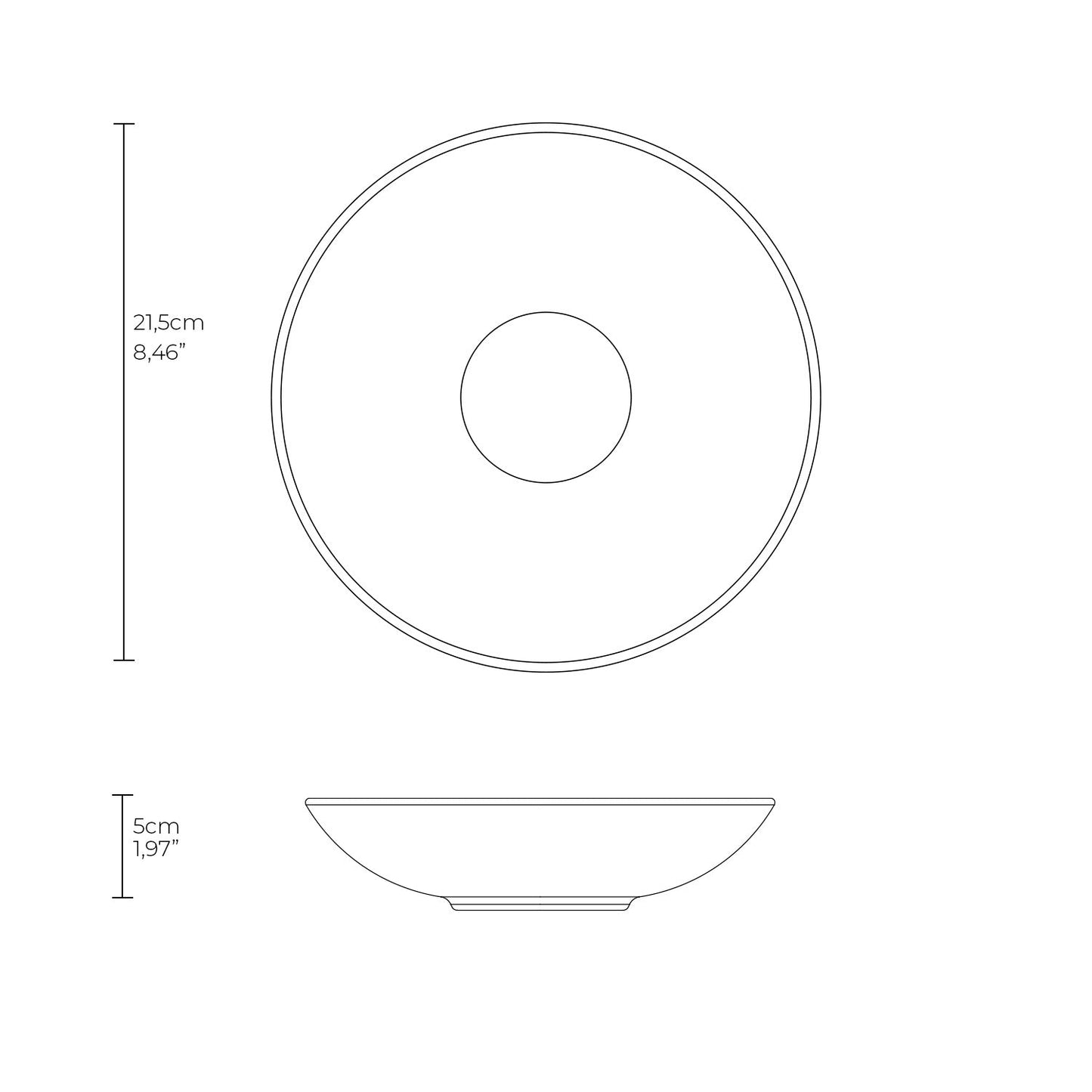 Porto Brasil TRENDY SOUP PLATE COUP dia. 7.99" SKU: '1326120001