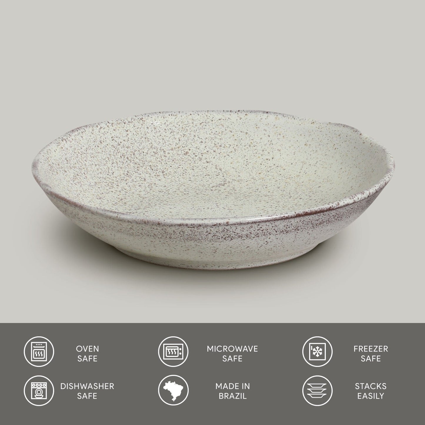Porto Brasil PISTACHE SOUP PLATE BIO STONEWARE dia. 9.84" SKU: '1331108802