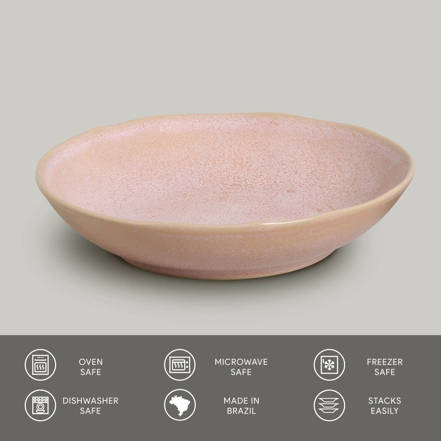Porto Brasil LITCHI SOUP PLATE BIO STONEWARE dia. 9.84" SKU: '1331109202
