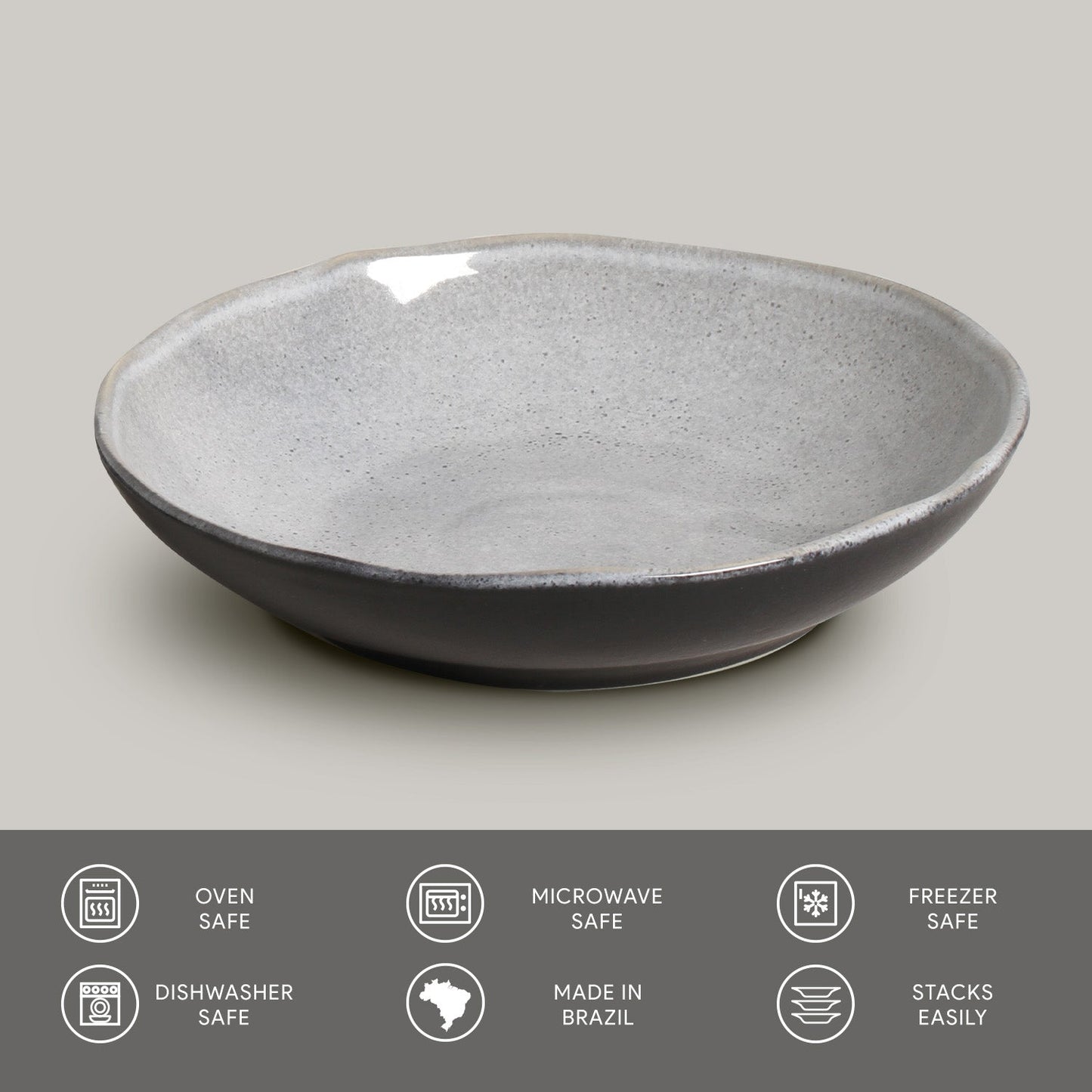 Porto Brasil DUST SOUP PLATE BIO STONEWARE dia. 8.86" SKU: '1331115801