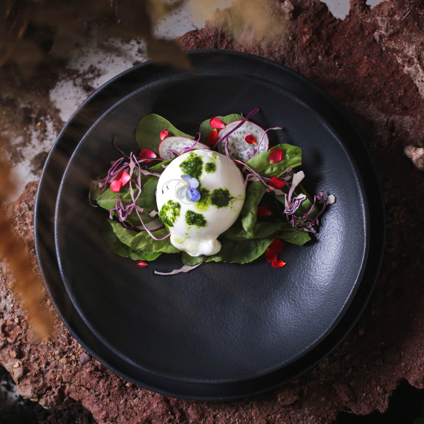 Porto Brasil MATTE BLACK SOUP PLATE BIO STONEWARE dia. 9.84" SKU: '133173902