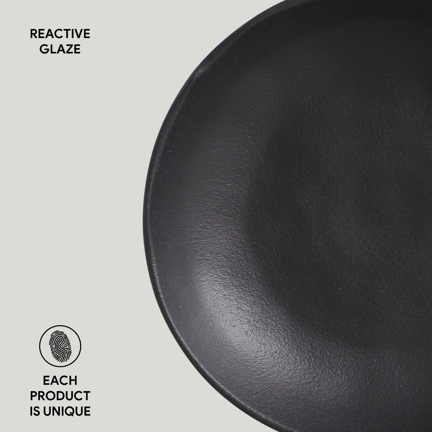 Porto Brasil MATTE BLACK SOUP PLATE BIO STONEWARE dia. 9.84" SKU: '133173902