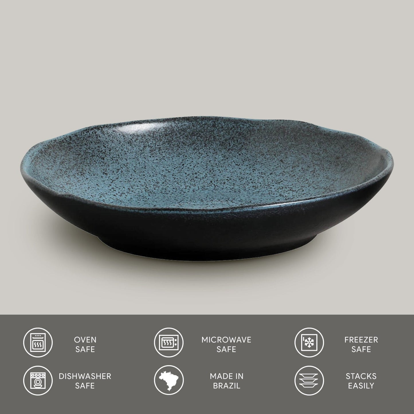 Porto Brasil NIGHT SKY SOUP PLATE BIO STONEWARE dia. 9.84" SKU: '133177202