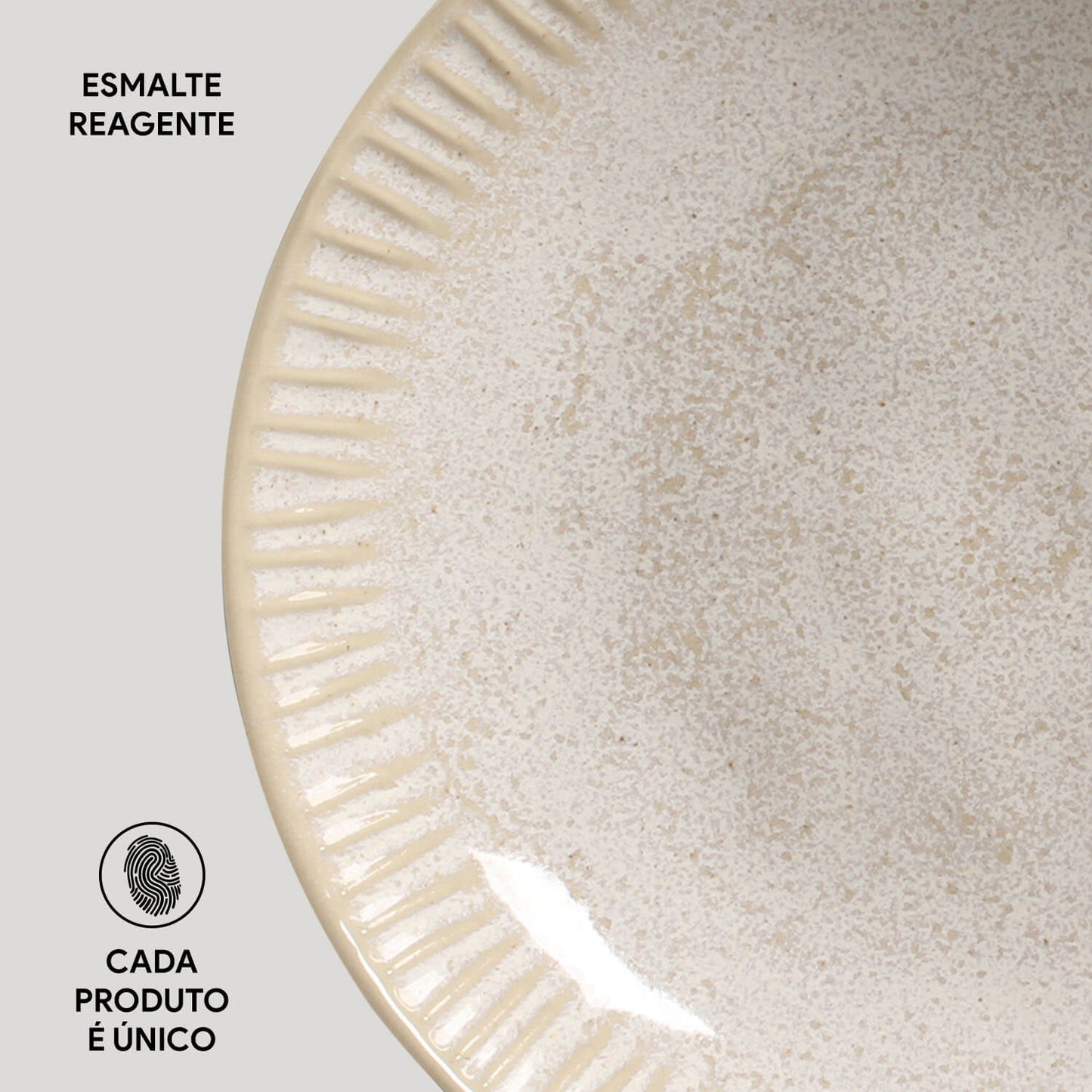 Porto Brasil LATTE LINHAS SOUP PLATE STONEWARE dia. 8.86" SKU: '1361108501