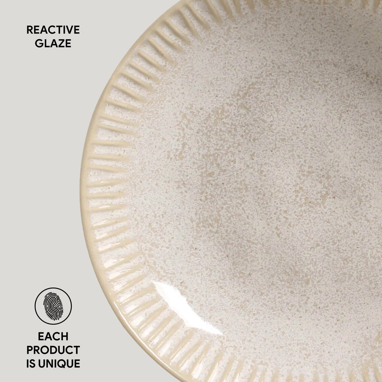Porto Brasil LATTE LINHAS SOUP PLATE STONEWARE dia. 8.86" SKU: '1361108501