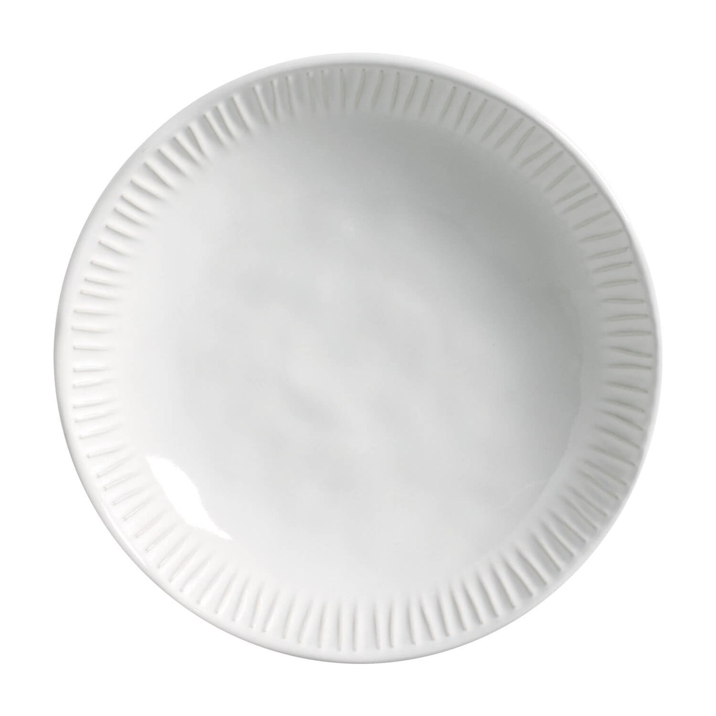 Porto Brasil NEW WHITE LINHAS SOUP PLATE STONEWARE dia. 8.86" SKU: '1361119801