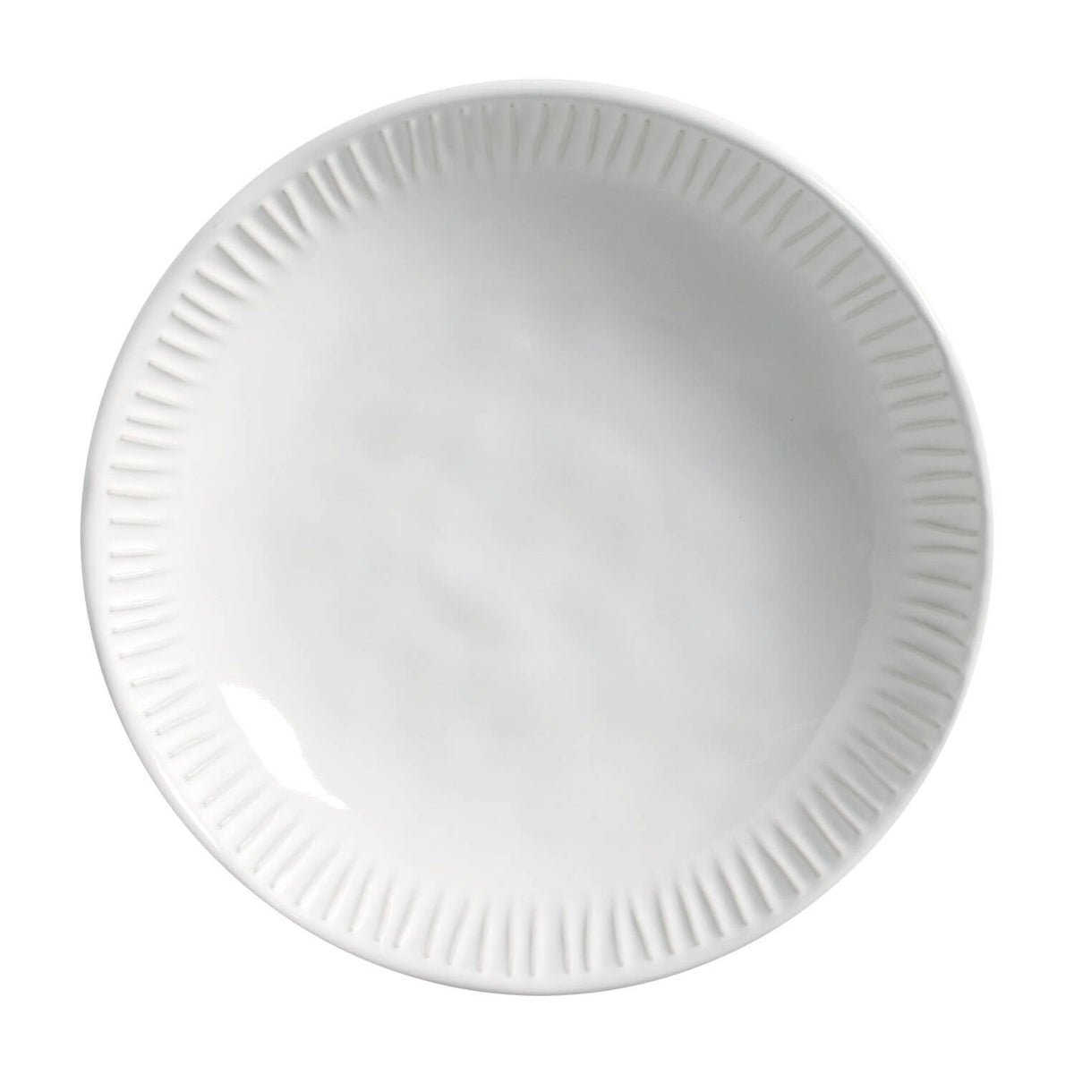 Porto Brasil NEW WHITE LINHAS SOUP PLATE STONEWARE dia. 8.86" SKU: '1361119801