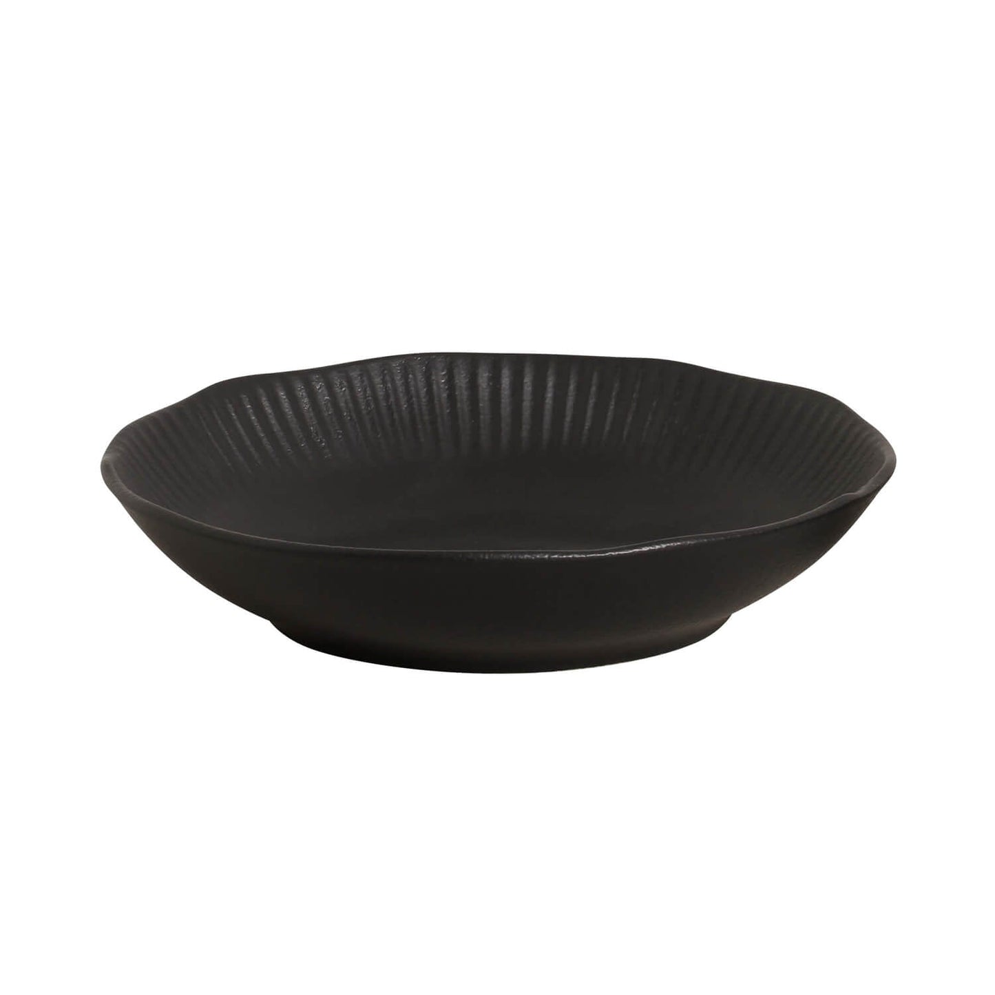 Porto Brasil MATTE BLACK LINHAS SOUP PLATE STONEWARE dia. 8.86" SKU: '136173901