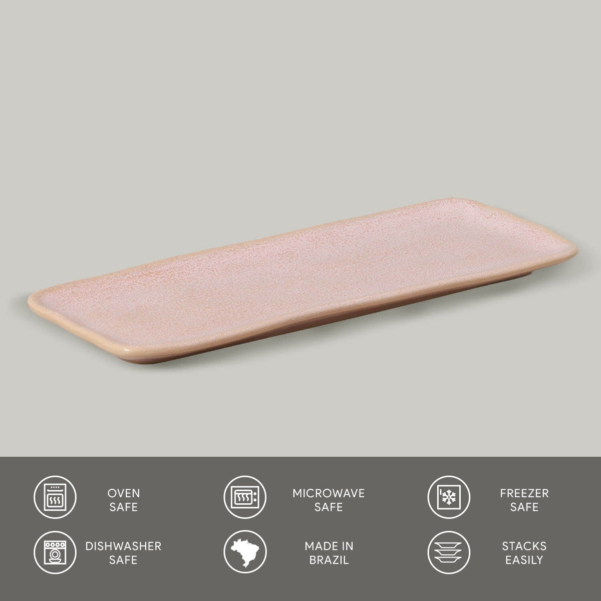 Porto Brasil LITCHI RECTANGULAR PR MEDIUM ORGANIC STONEWARE dia. 12.99x5.12" SKU: '14014109201
