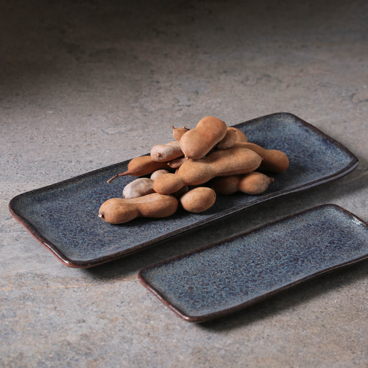 Porto Brasil TITANIUM RECTANGULAR PR MEDIUM ORGANIC STONEWARE dia. 12.99x5.12" SKU: '14014109401