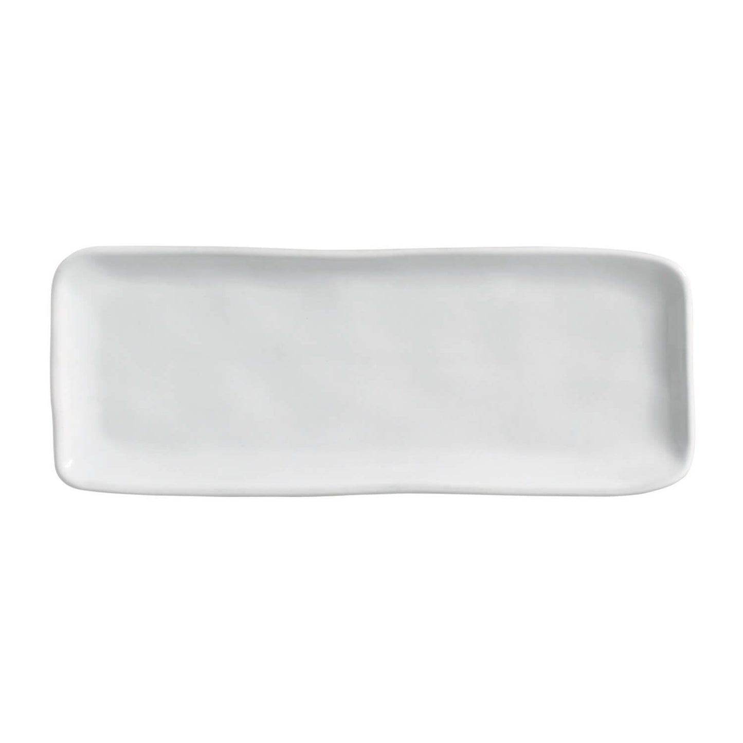 Porto Brasil NEW WHITE RECTANGULAR PR MEDIUM ORGANIC STONEWARE dia. 12.99x5.12"  SKU: '14014119801