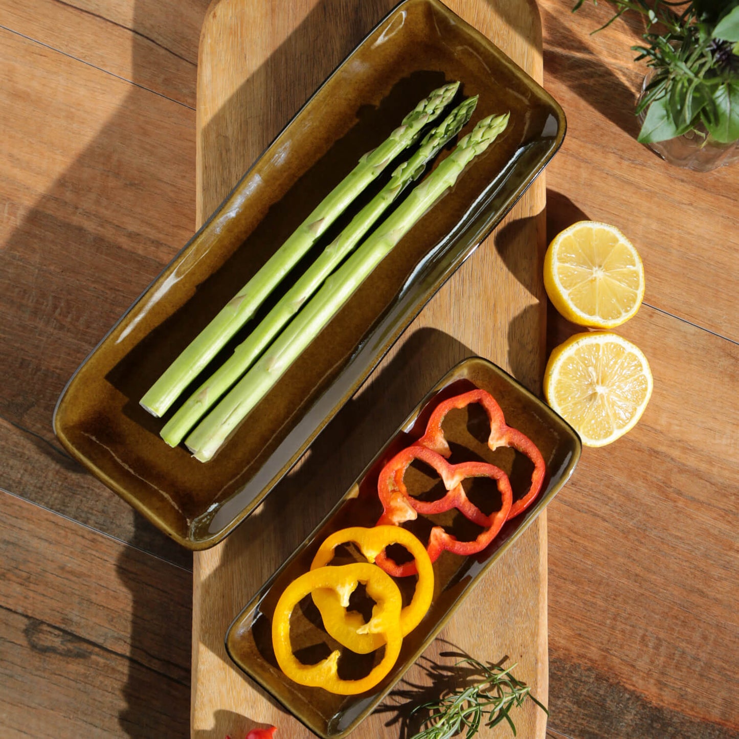 Porto Brasil AMBER RECTANGULAR PR MEDIUM ORGANIC STONEWARE dia. 12.99x5.12" SKU: '1401477101