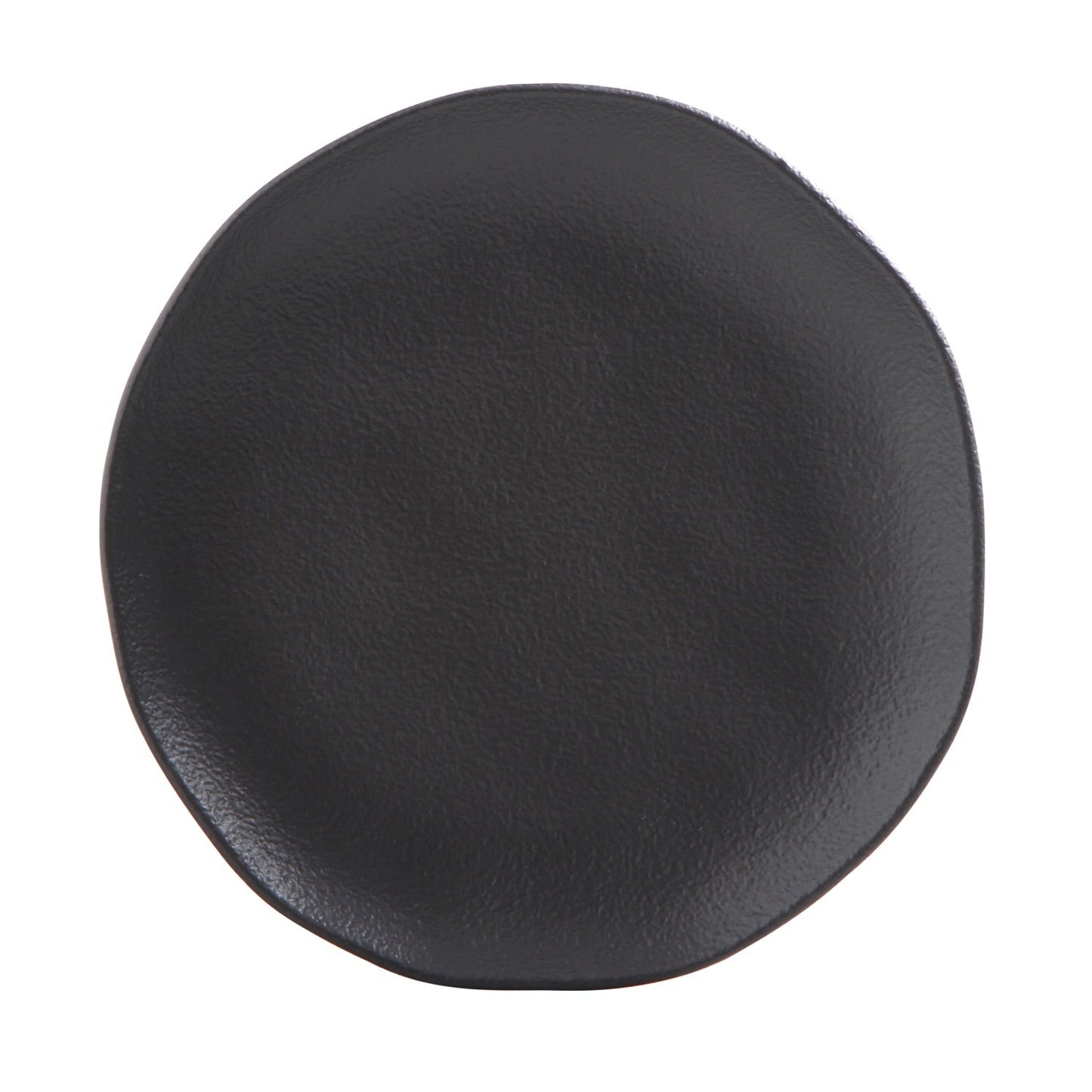 Porto Brasil MATTE BLACK DESSERT PLATE ORGANIC STONEWARE dia. 7.68" SKU: '141473901