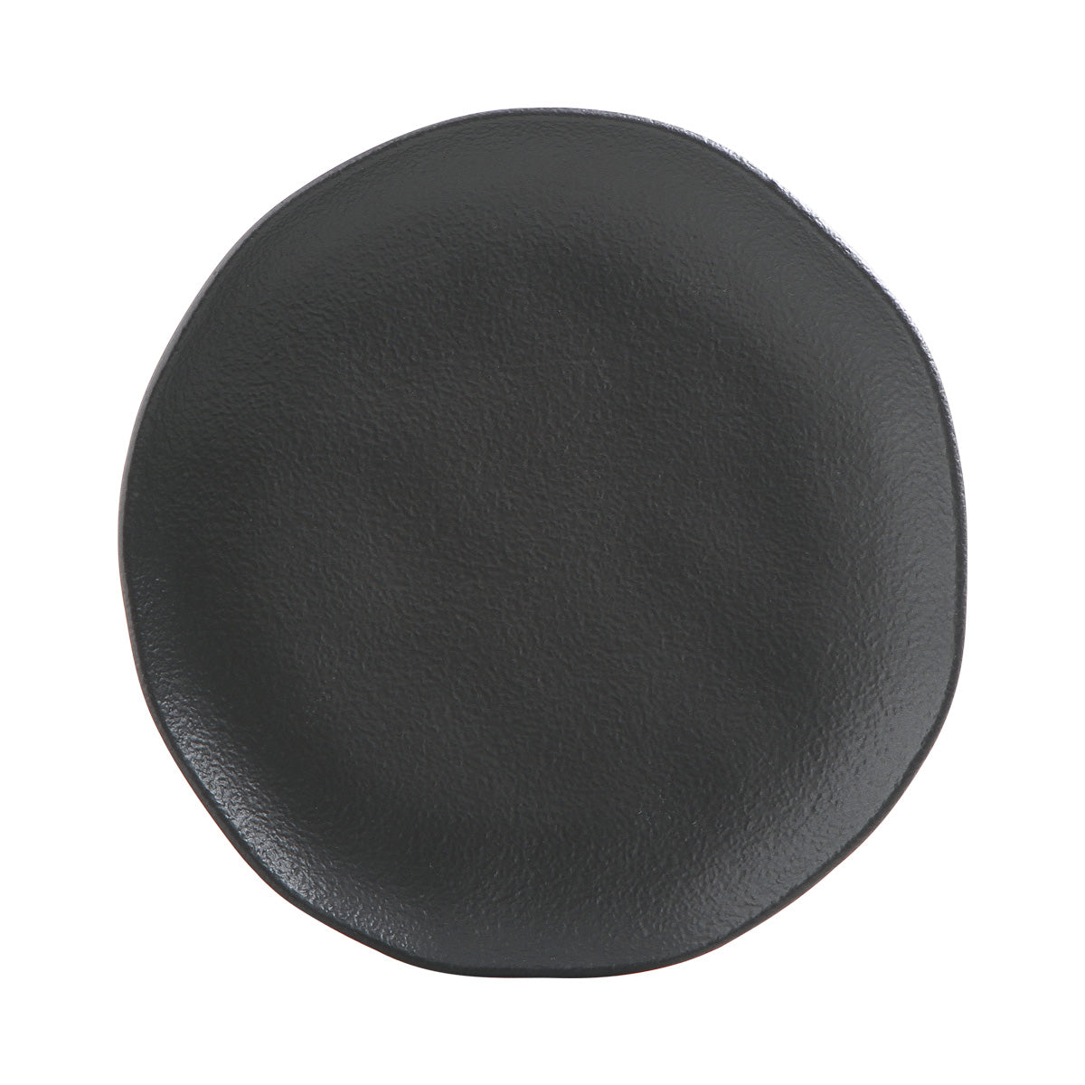 Porto Brasil MATTE BLACK DESSERT PLATE ORGANIC STONEWARE dia. 7.68" SKU: '141473901