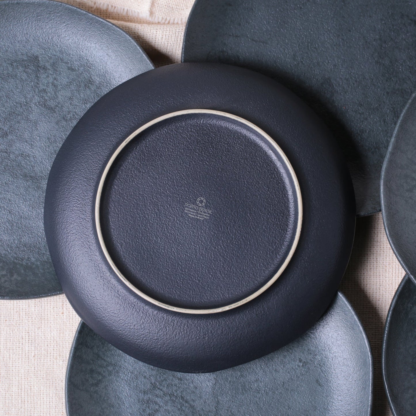 Porto Brasil CHROMIUM DESSERT PLATE ORGANIC STONEWARE dia. 7.68" SKU: '141474601