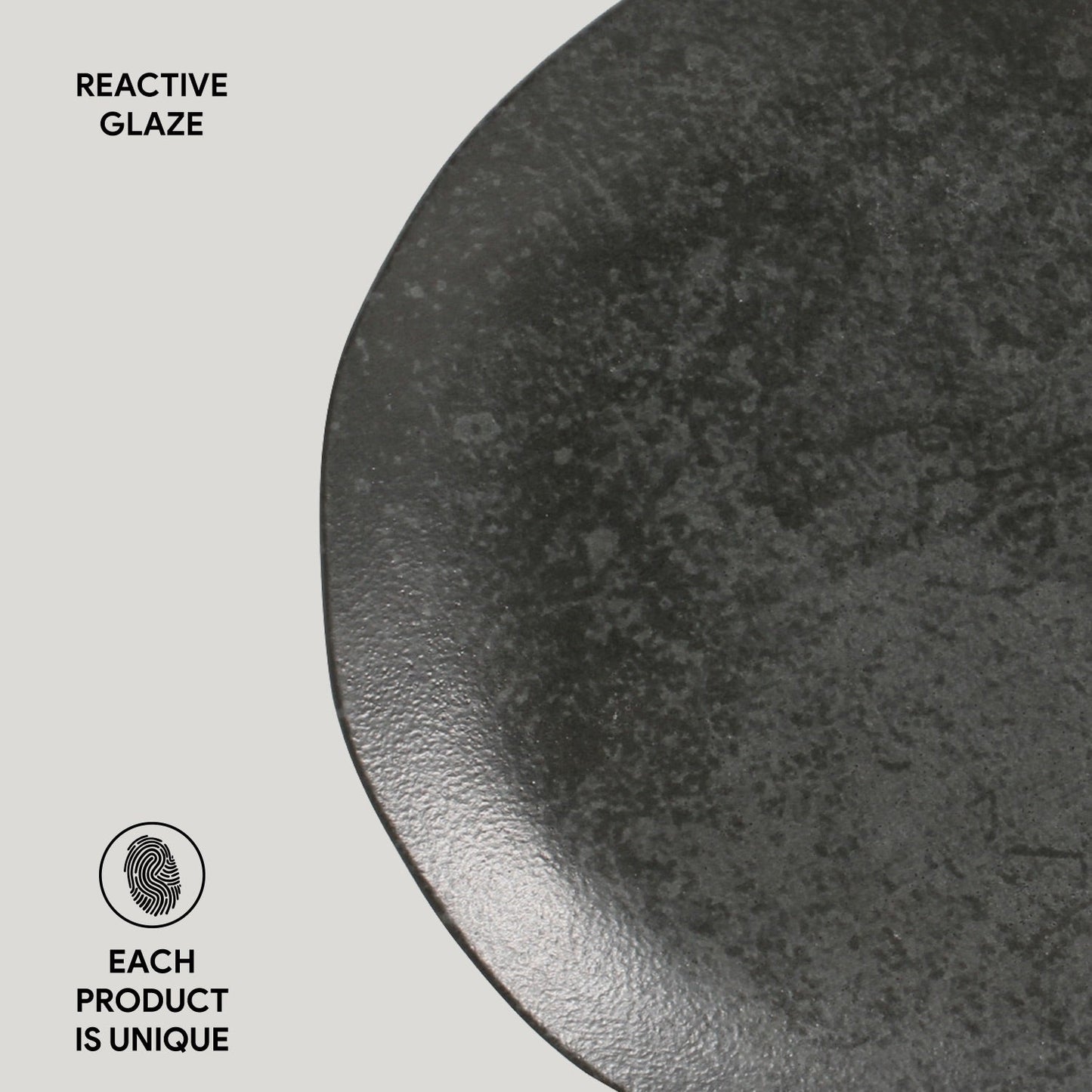 Porto Brasil CHROMIUM DESSERT PLATE ORGANIC STONEWARE dia. 7.68" SKU: '141474601