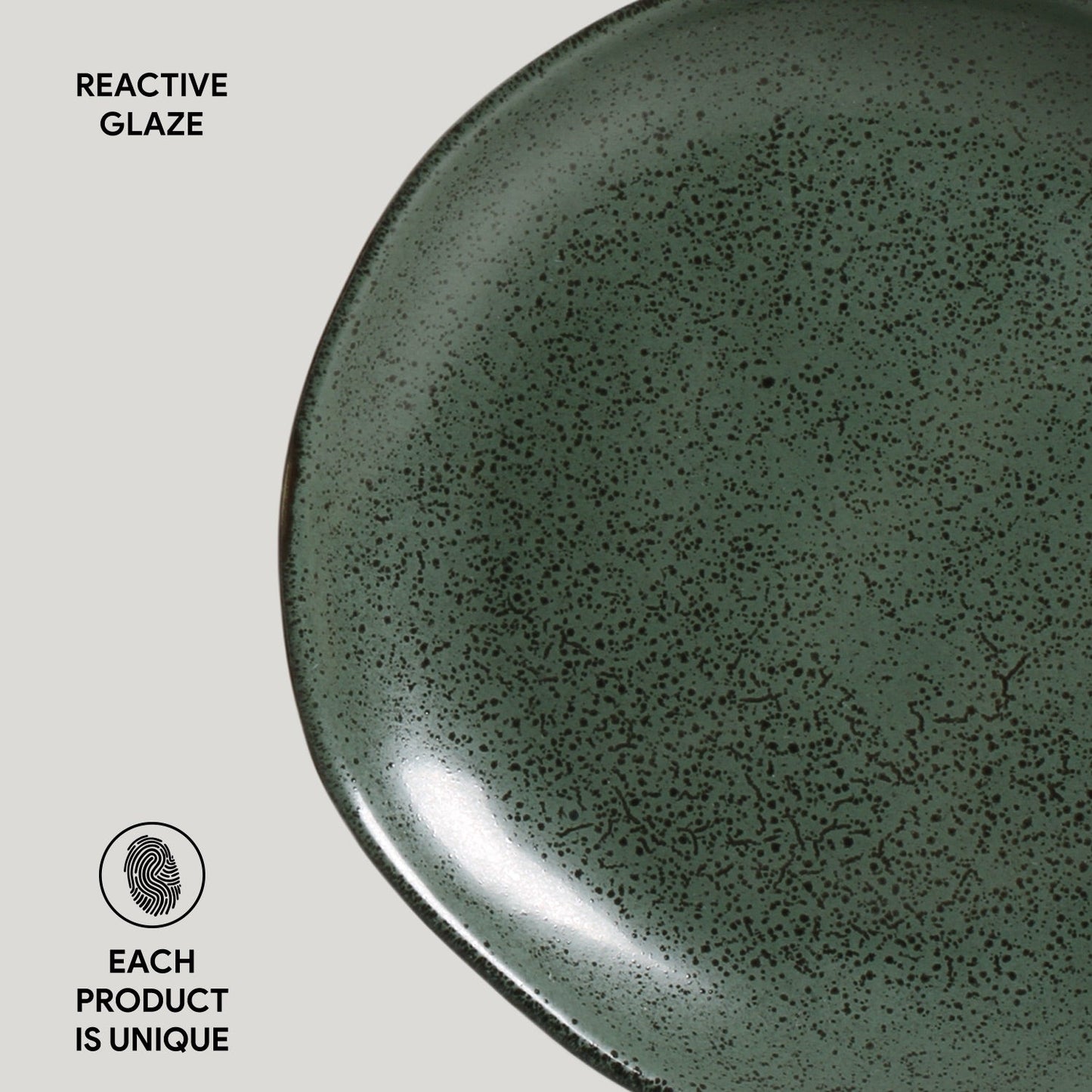 Porto Brasil GREENERY DESSERT PLATE ORGANIC STONEWARE dia. 7.68" SKU: '141495801