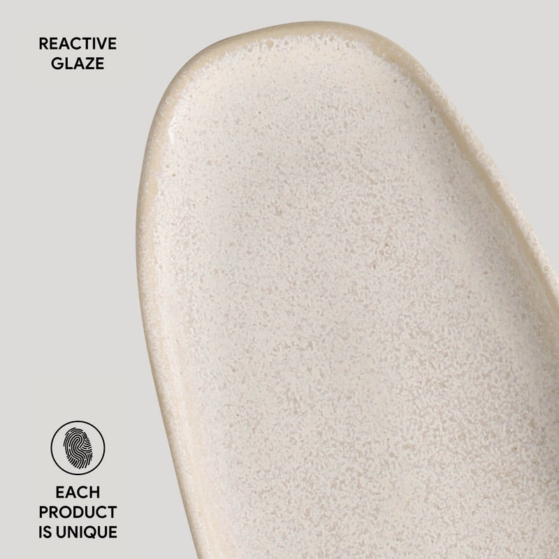 Porto Brasil LATTE SHALLOW OVAL PR LARGE ORGANIC STONEWARE dia. 14.17x5.12" SKU: '14214108501