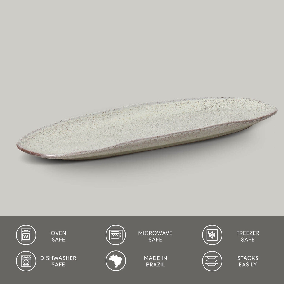 Porto Brasil PISTACHE SHALLOW OVAL PR LARGE ORGANIC STONEWARE dia. 14.17x5.12" SKU: '14214108801