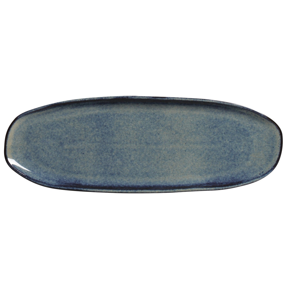 Porto Brasil DENIM SHALLOW OVAL PR LARGE ORGANIC STONEWARE dia. 14.17x5.12" SKU: '14214113001