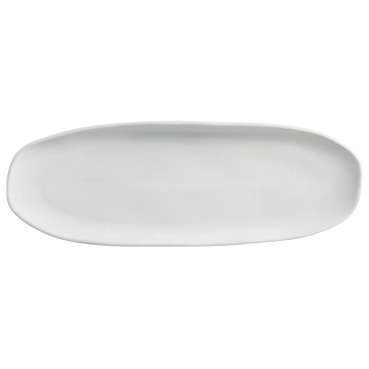 Porto Brasil NEW WHITE SHALLOW OVAL PR LARGE ORGANIC STONEWARE dia. 14.17x5.12" SKU: '14214119801