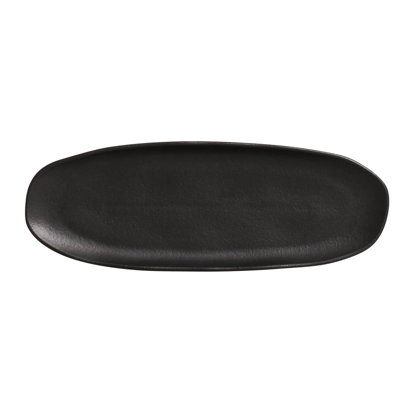 Porto Brasil MATTE BLACK SHALLOW OVAL PR LARGE ORGANIC STONEWARE dia. 14.17x5.12" SKU: '1421473901