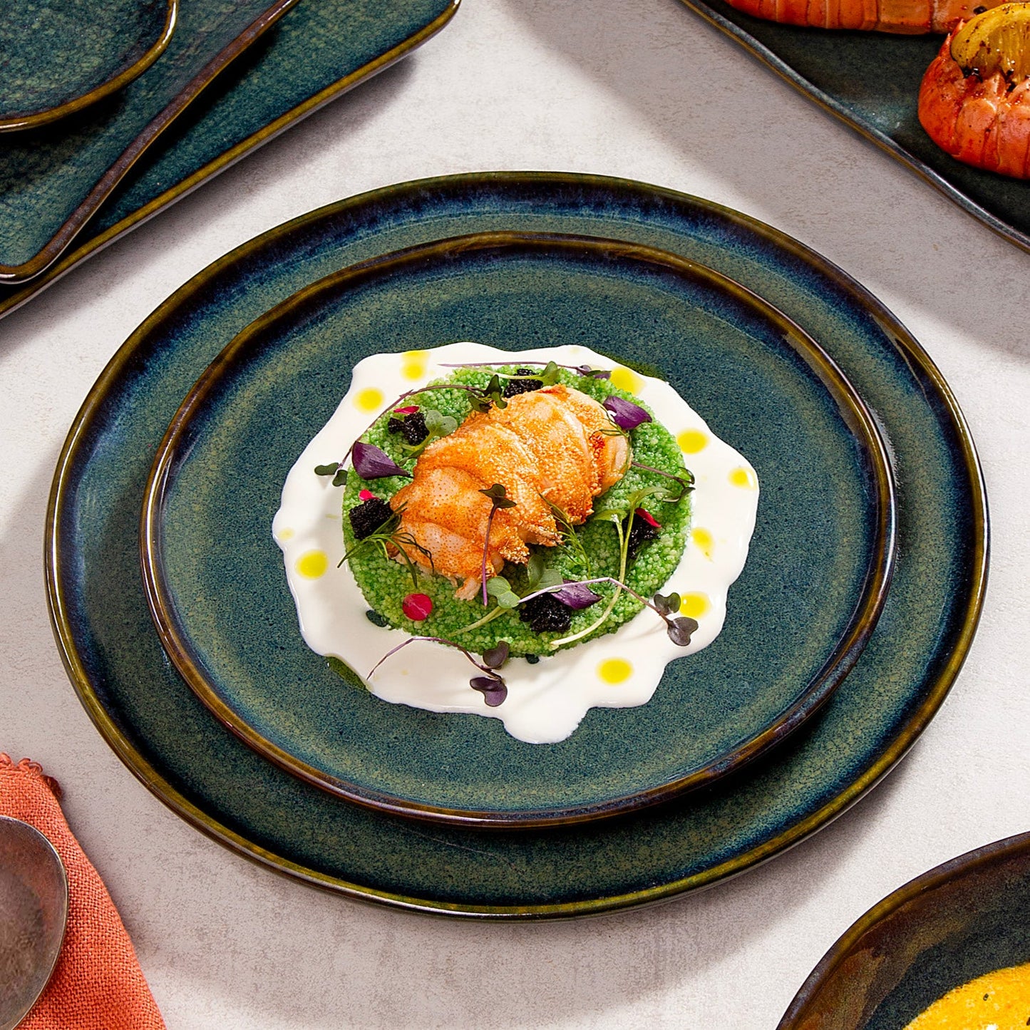 Porto Brasil OCEANO DESSERT PLATE BIO STONEWARE dia. 8.46" SKU: '1431106701