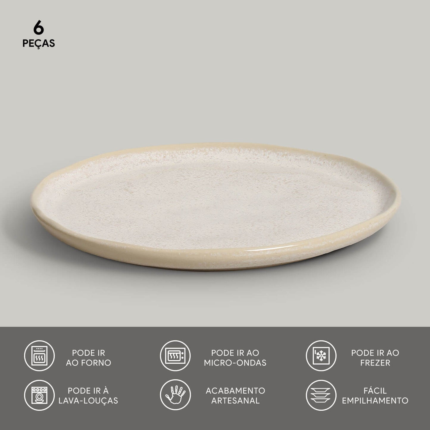 Porto Brasil LATTE DESSERT PLATE BIO STONEWARE dia. 8.46" SKU: '1431108501