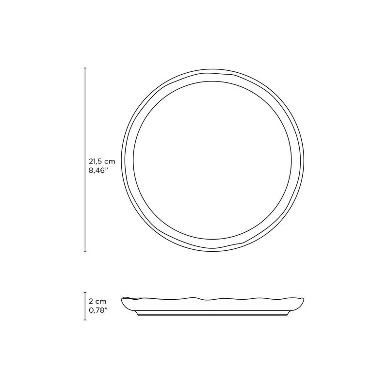 Porto Brasil TOURMALINE DESSERT PLATE BIO STONEWARE dia. 8.46" SKU: '1431108901